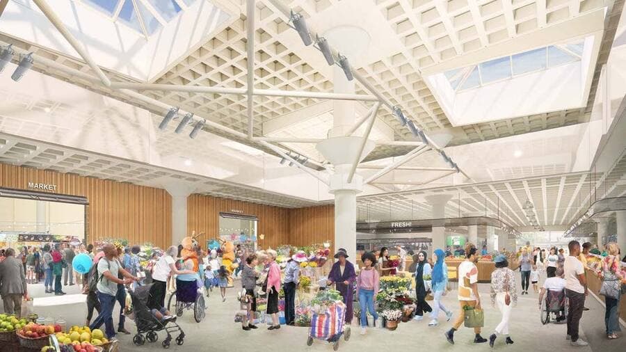 Broadway Market Revitalization rendering 2
