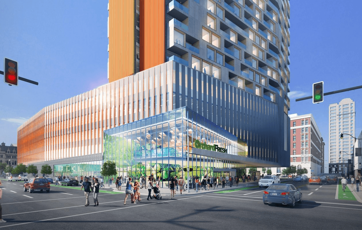 Downtown Grocery Tower rendering 1